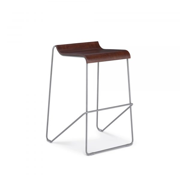 Wake Bar Height Stool, Wood Seat