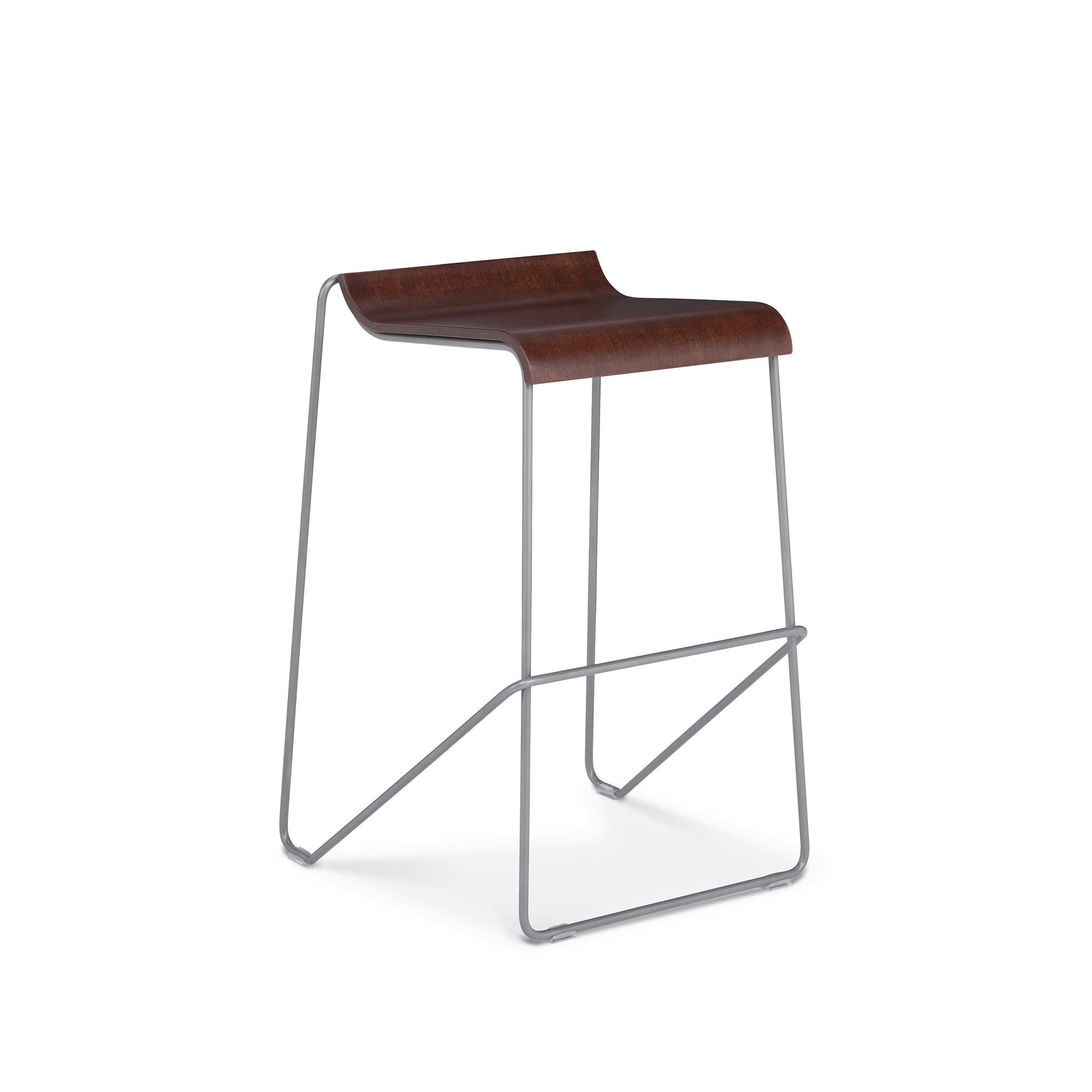 Wake Bar Height Stool, Wood Seat