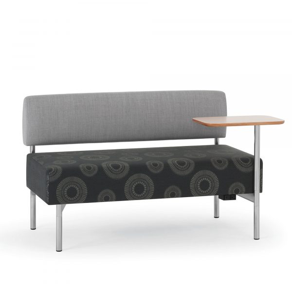 Playground Modular Straight Bench with Backrest and Table-ette