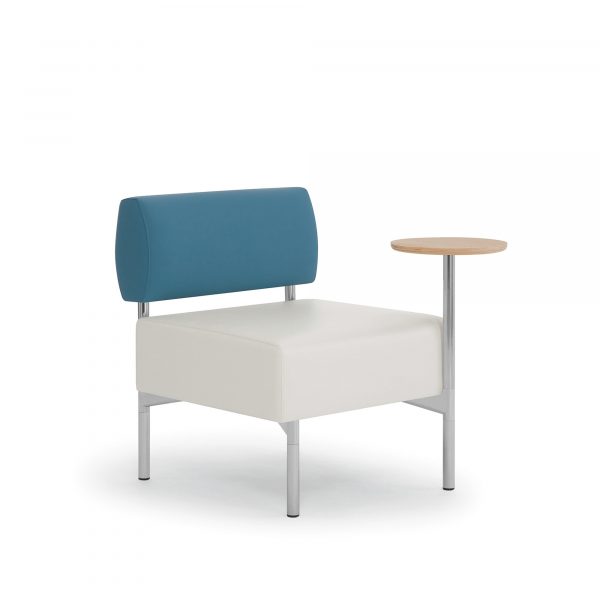 Playground Modular 24-Inch Straight Bench with Backrest and Table-ette