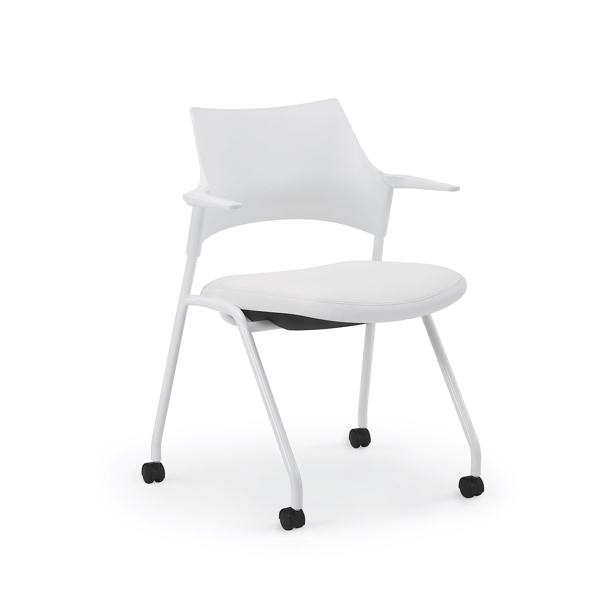 Faction Nesting Chair, Poly Back, Cantilever Arms