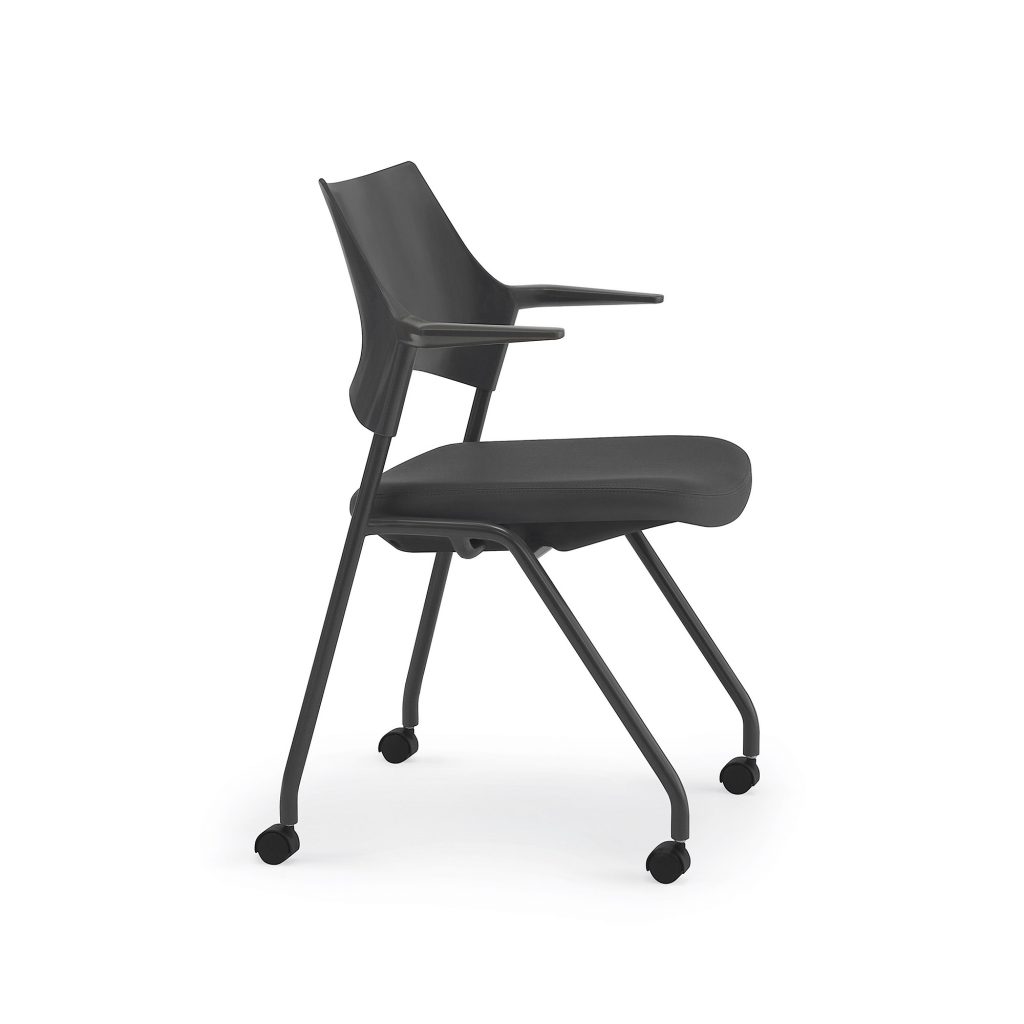 Faction Nesting Chair, Poly Back, Cantilever Arms