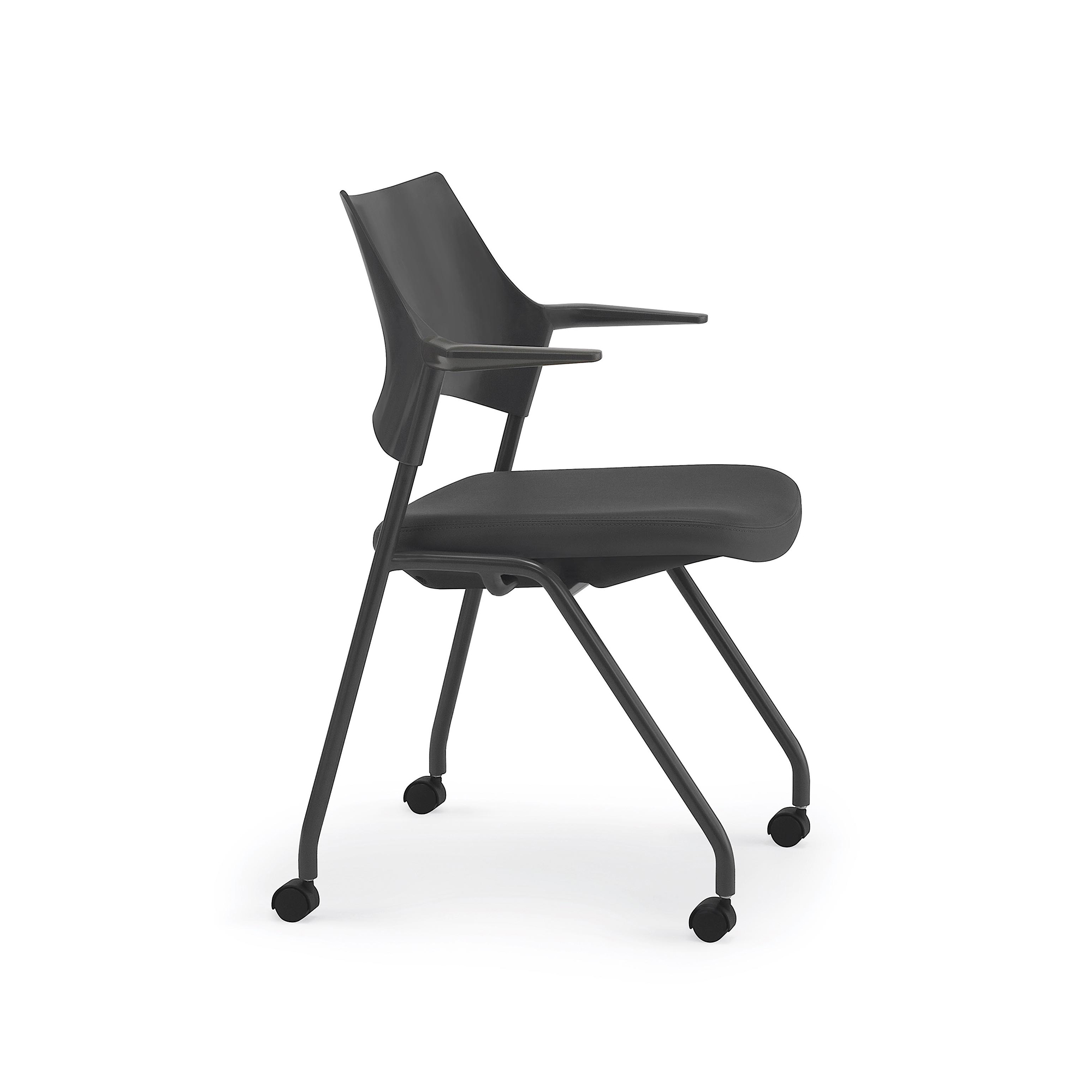 Faction Nesting Chair, Poly Back, Cantilever Arms