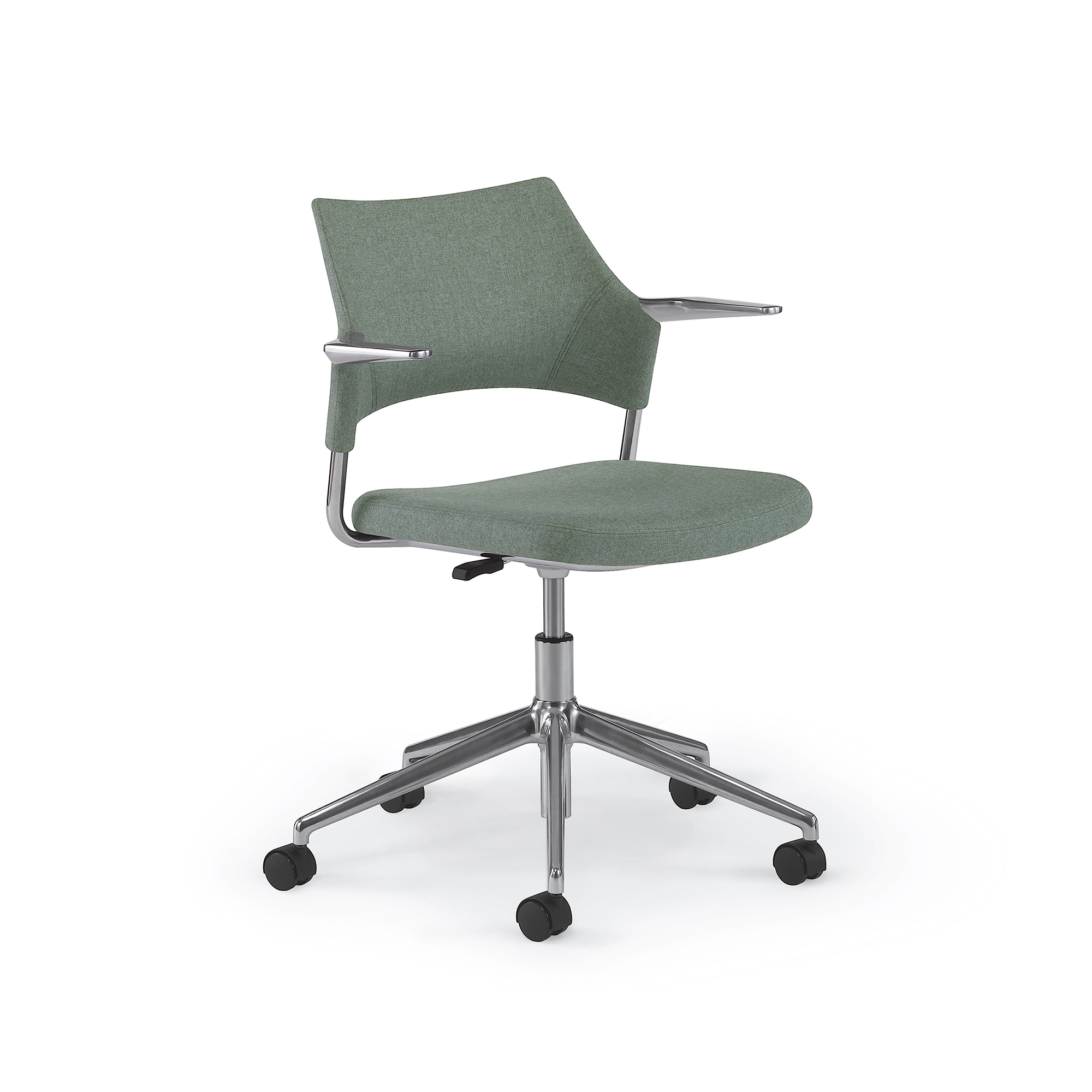 Faction Swivel, Fully Upholstered, Cantilever Arms