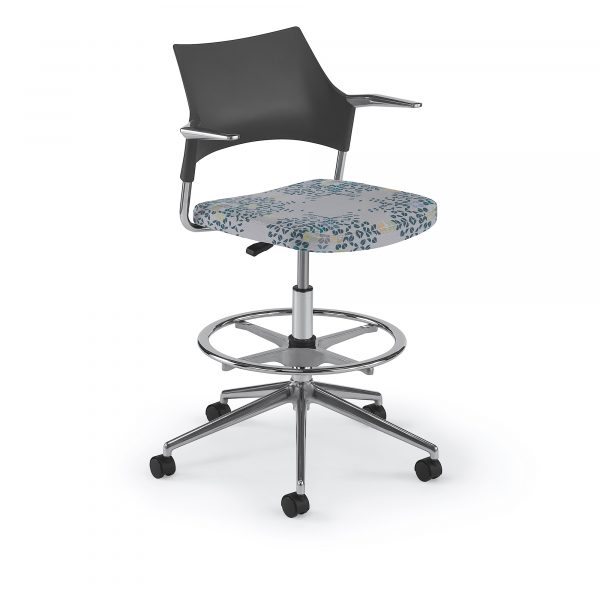 Faction Stool, Poly Back, Cantilever Arms