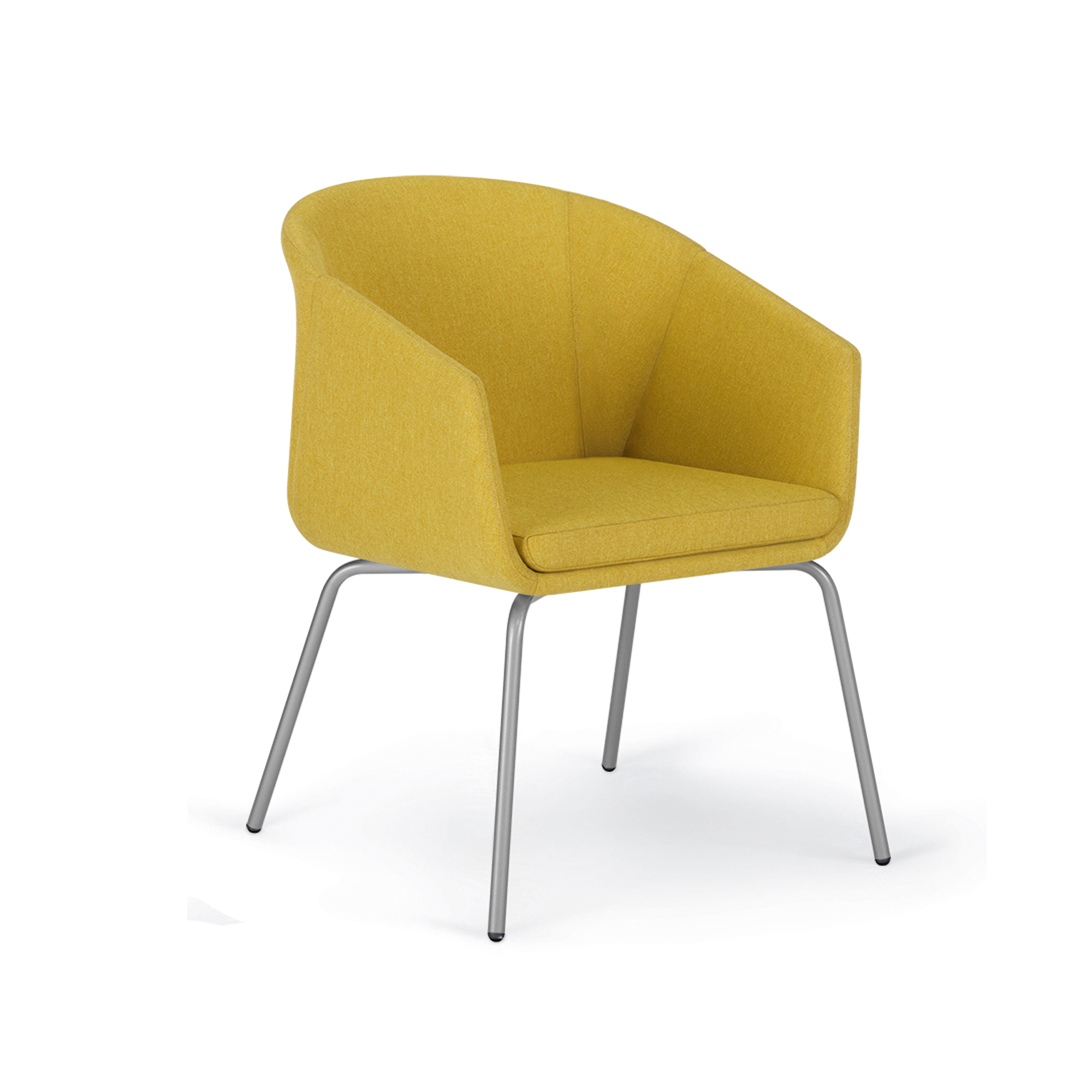 Fling Guest, Metal Legs, Yellow Upholstery