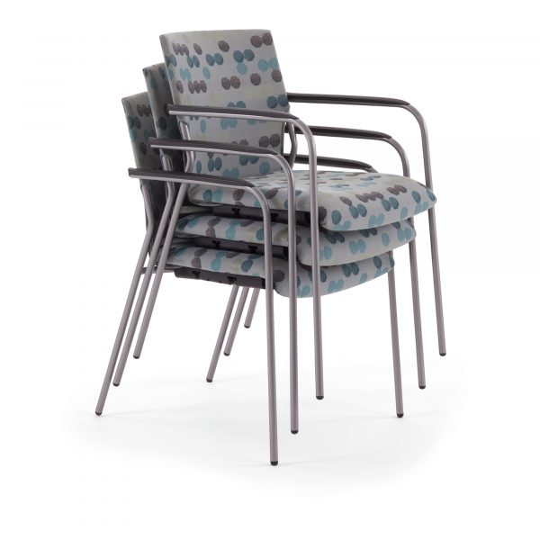 Recess Guest Chairs with Arms, Stacked