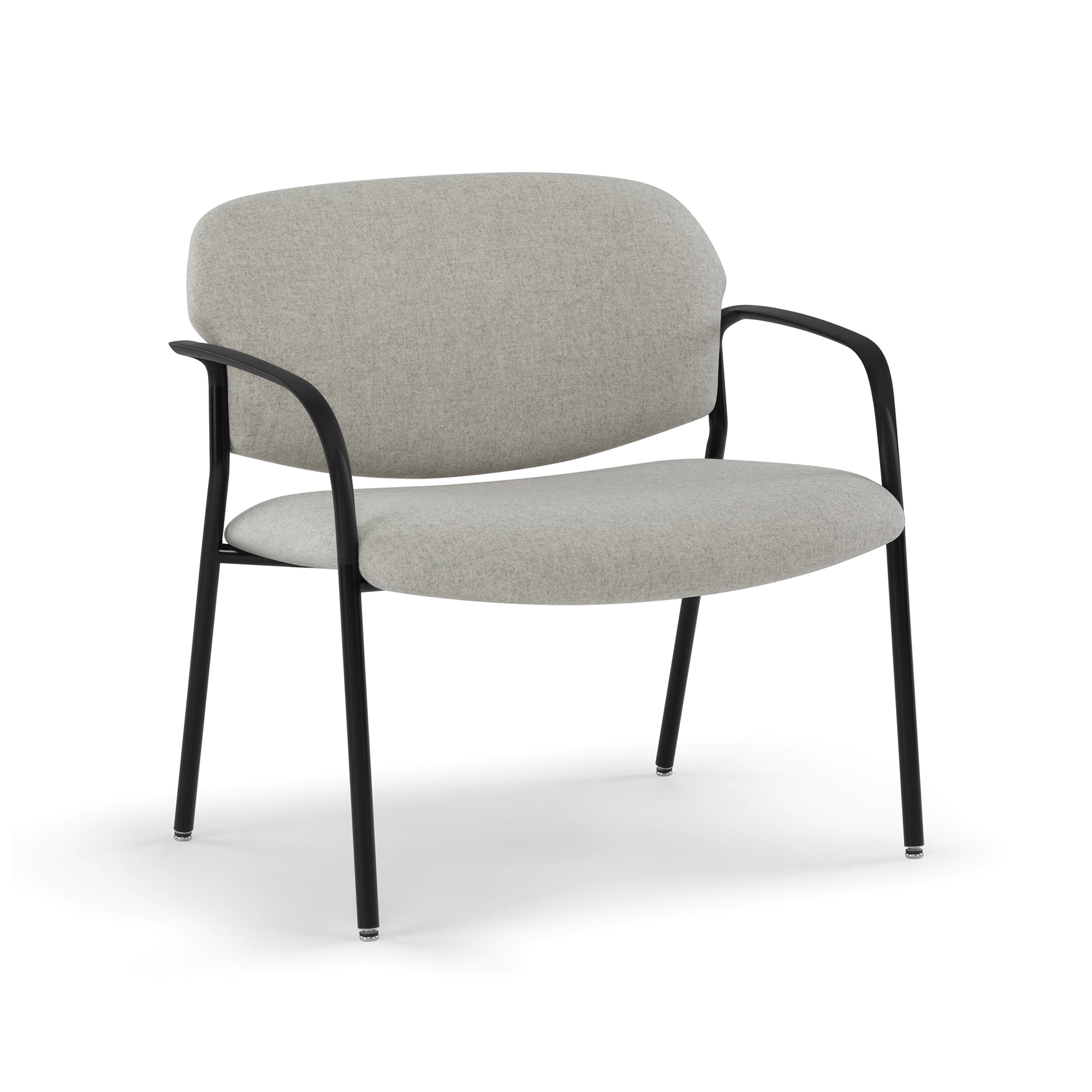 Chance Bariatric Chair, Arms, Glides, Black Frame