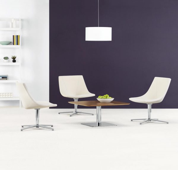 Chirp Lounge Chairs with Swivel Bases, Casual Meeting Environment