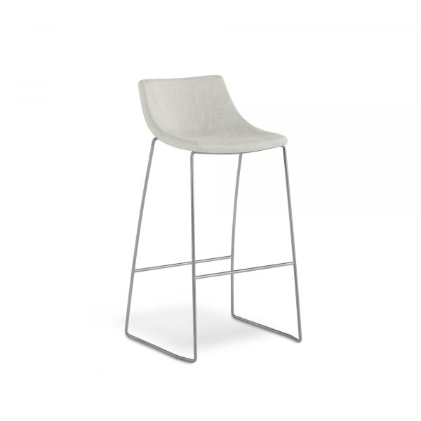 Chirp Barstool, Grey Upholstery