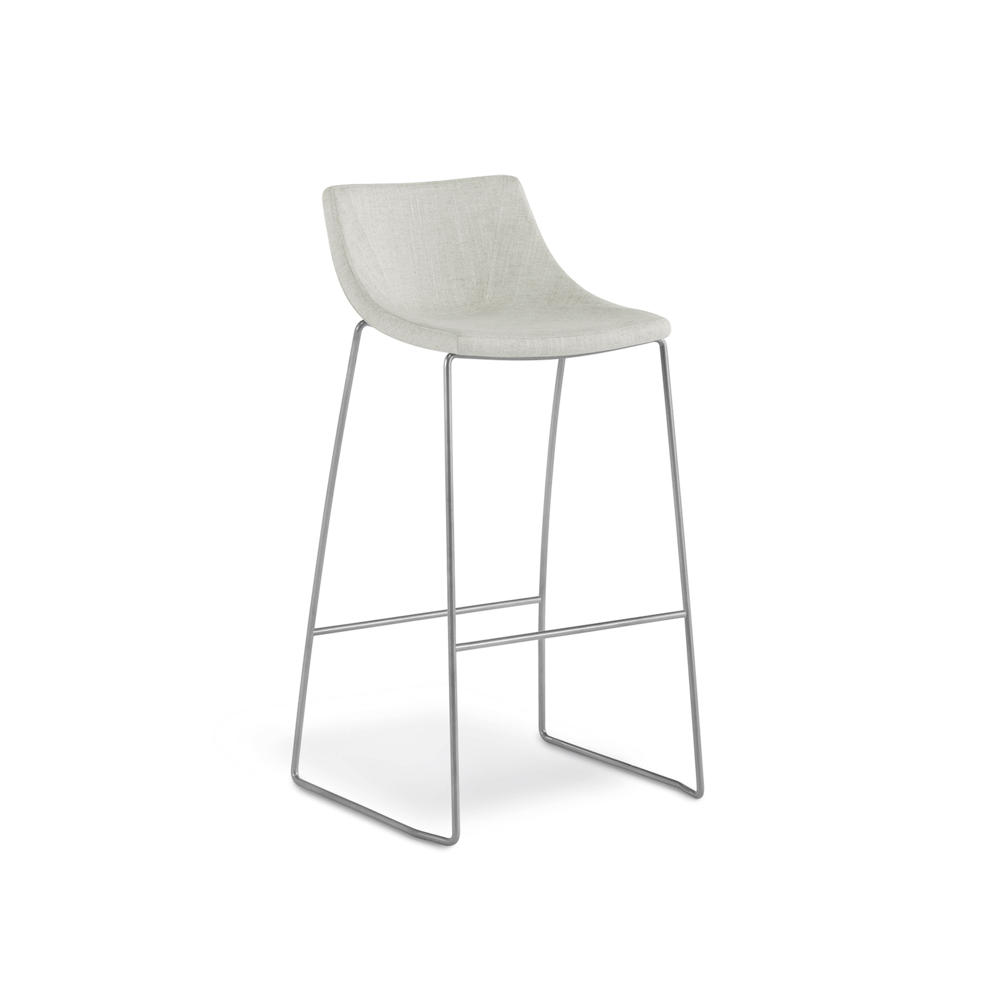 Chirp Barstool, Grey Upholstery