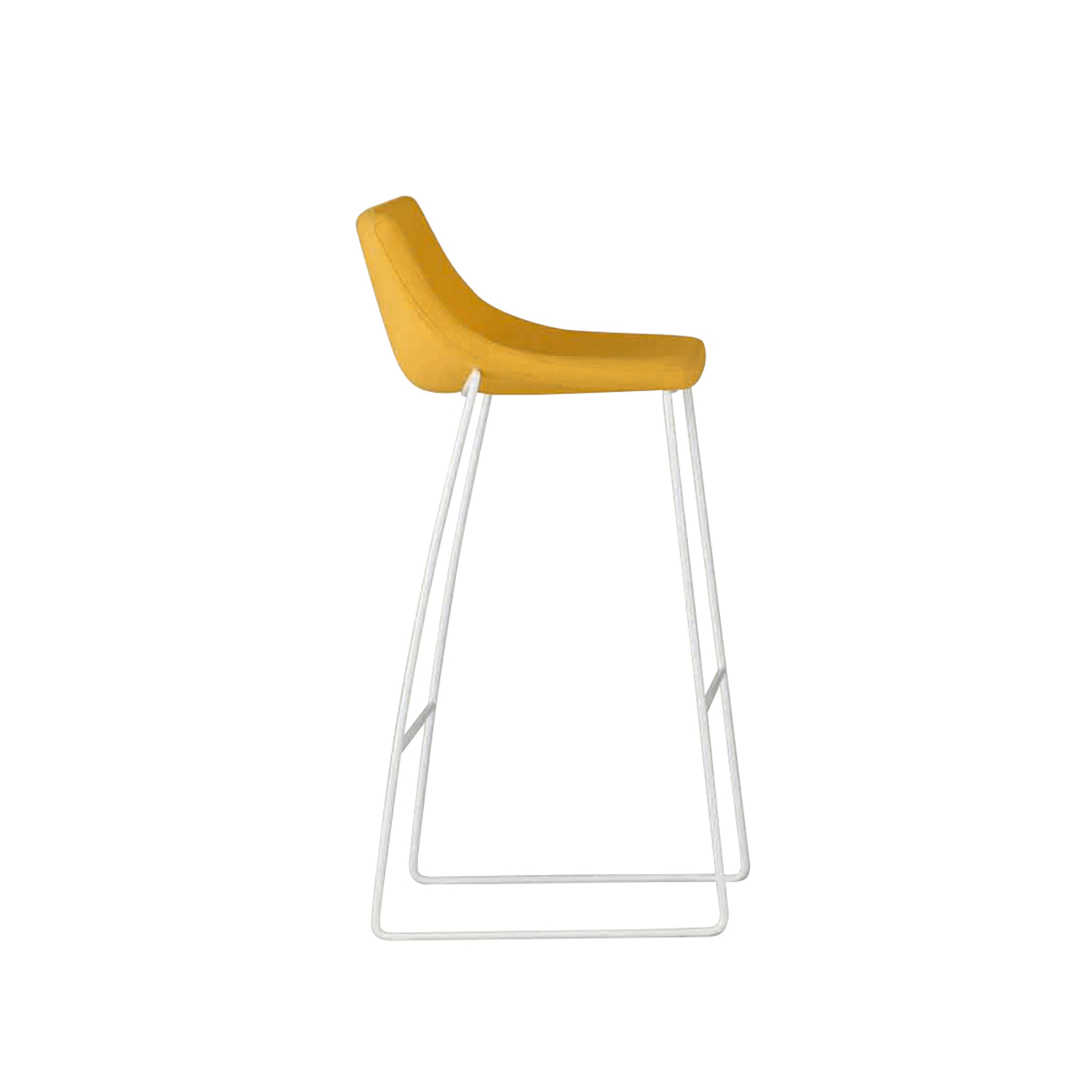 Chirp Barstool, Yellow Upholstery