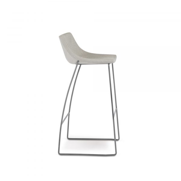 Chirp Barstool, Grey Upholstery
