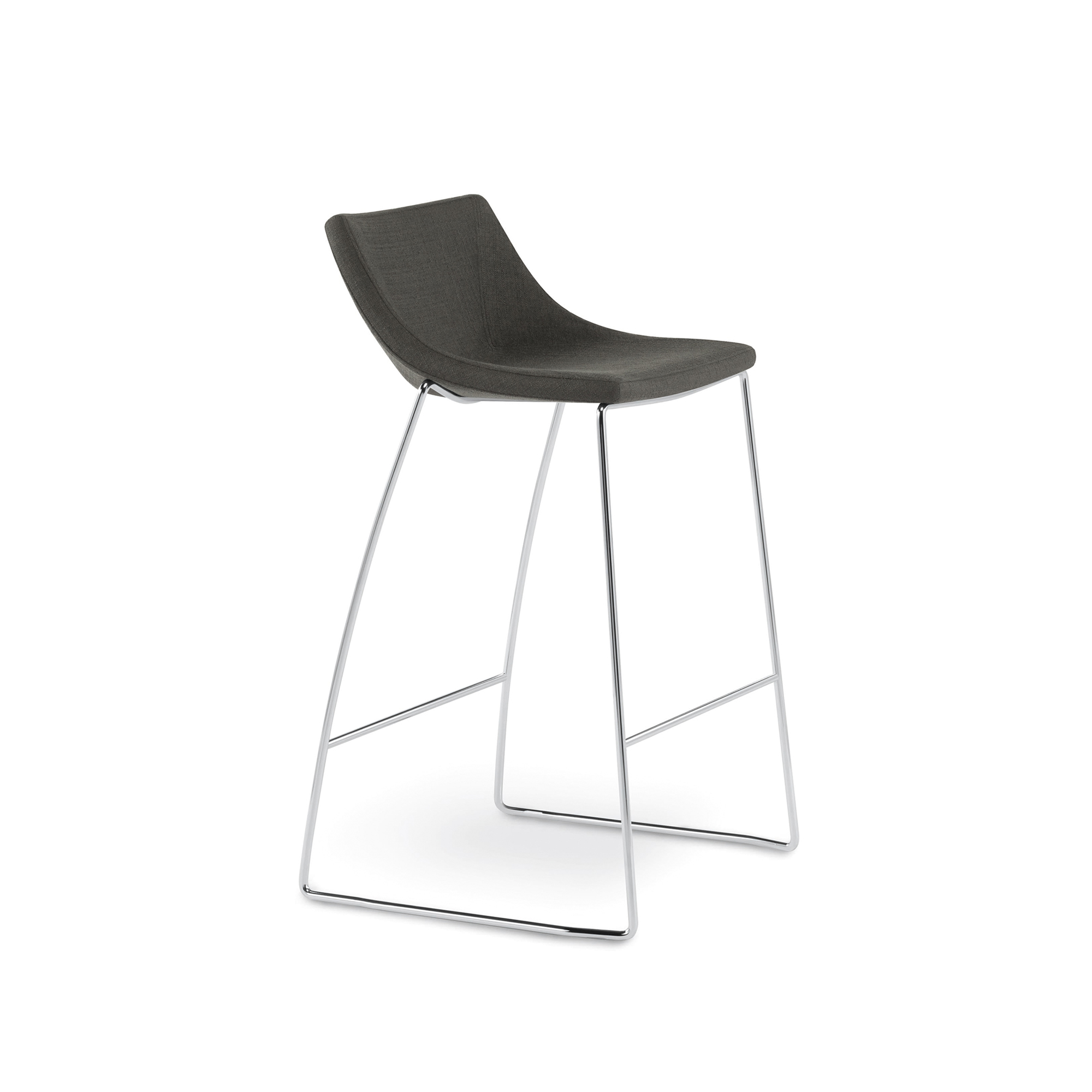 Chirp Barstool, Grey Upholstery