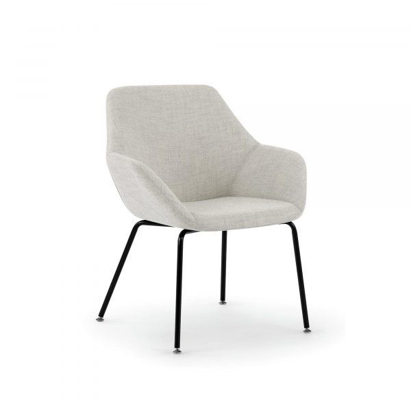 Melina Guest Chair, 4-Leg Metal Base