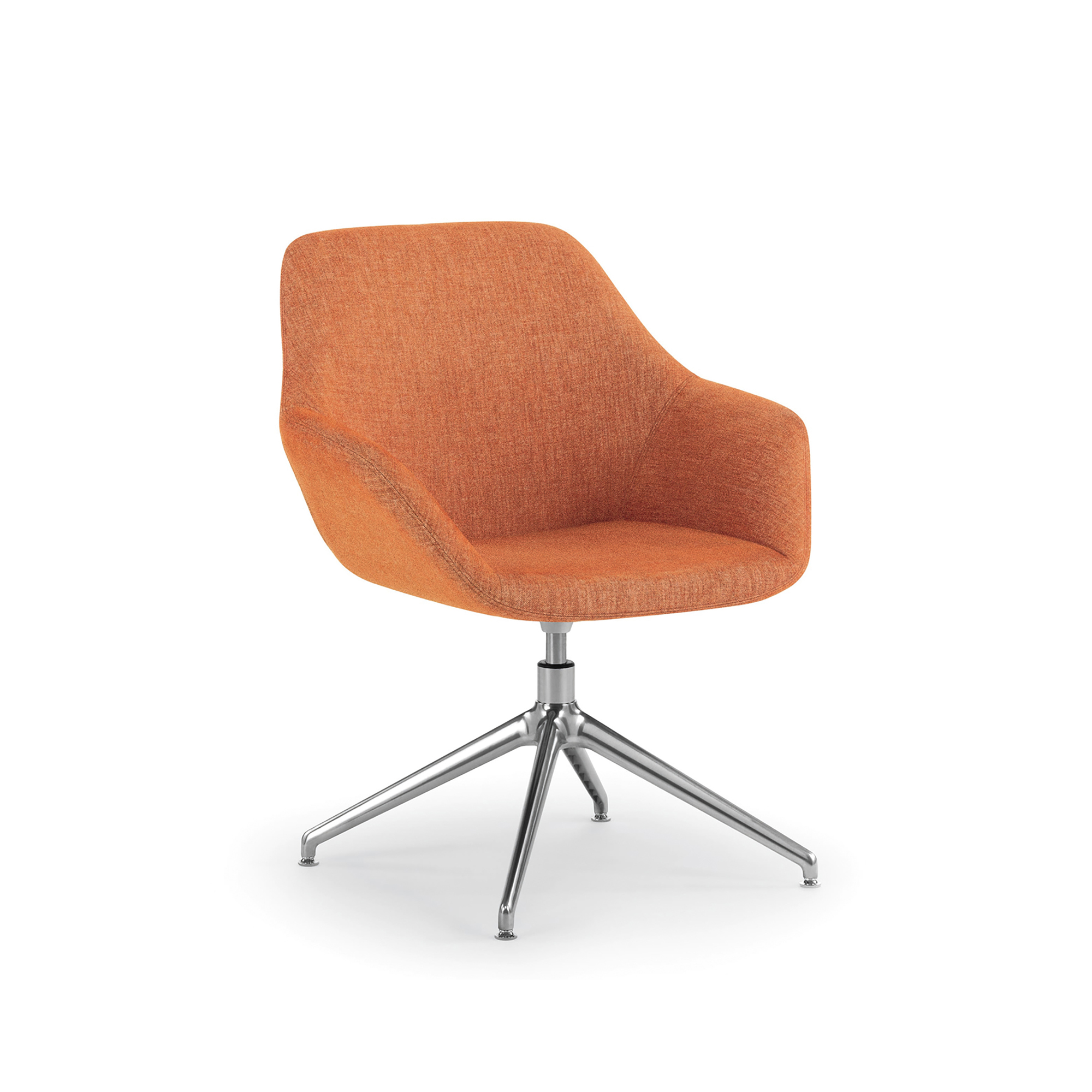 Melina Guest Chair, Metal Swivel Base