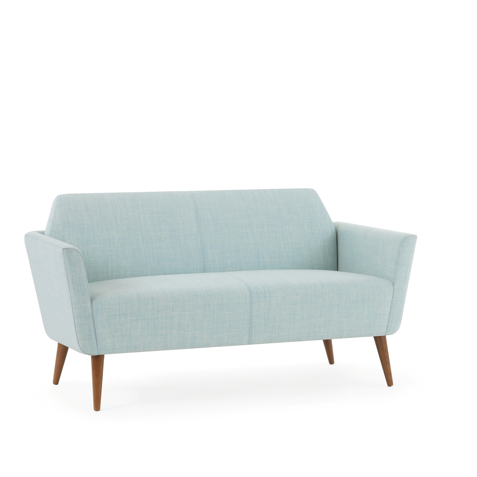 Clipse Love Seat, Wood Legs