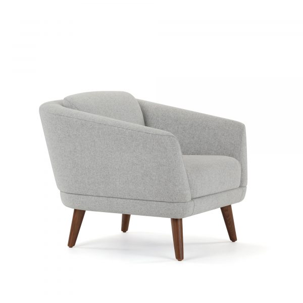 Hado Lounge Chair, Wood Legs