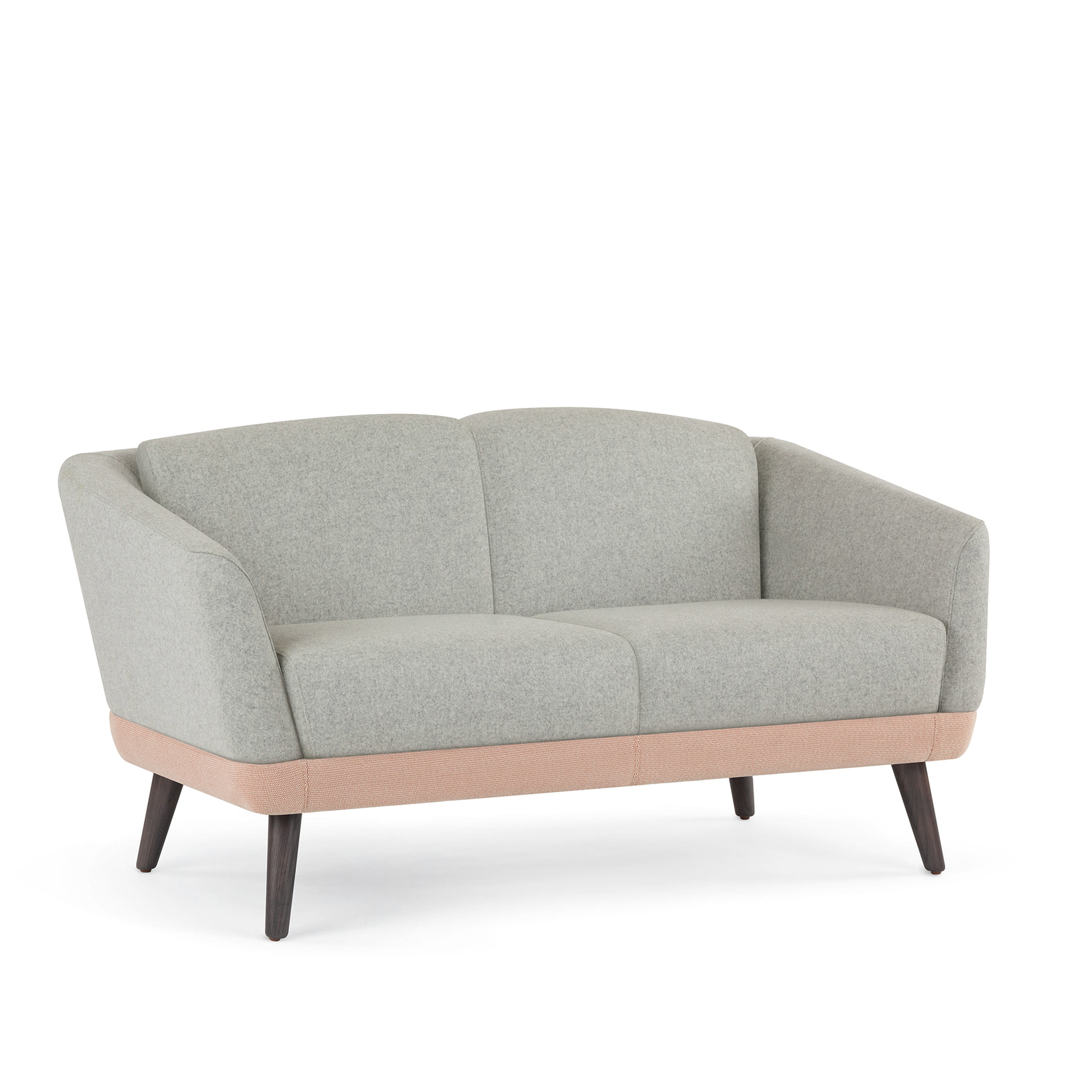 Hado Love Seat, Wood Legs