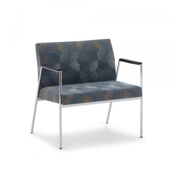 Suite Bariatric Guest Chair, Arms, Wood Arm Caps