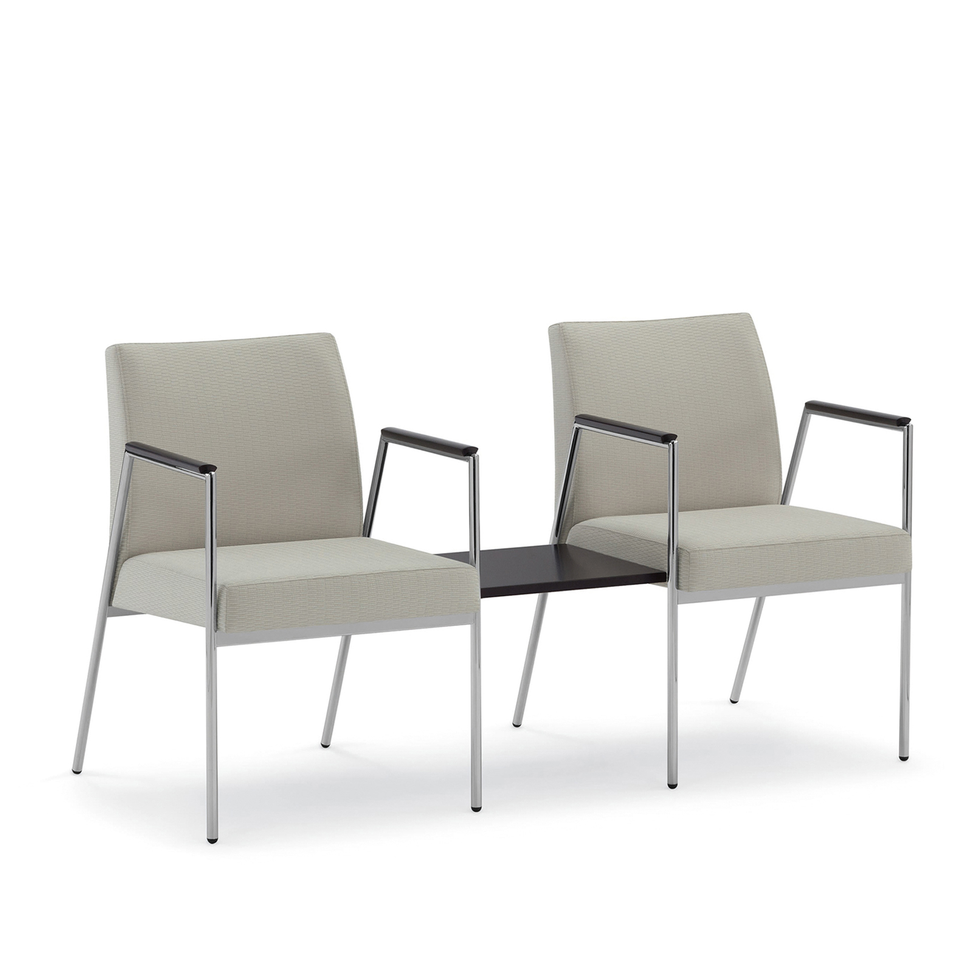 Suite Tandem Seating, Two-Seat Unit with Center Connecting Table