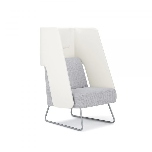 Visor Private Lounge Chair, Sled Base