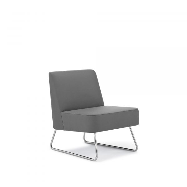 Visor Public Lounge Chair, Sled Base