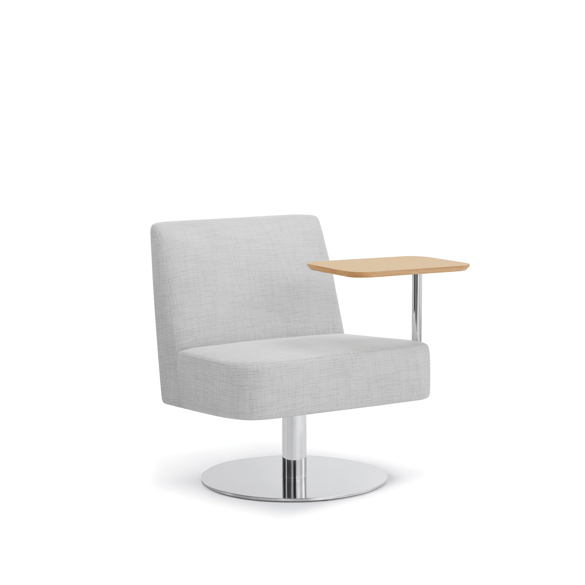Visor Public Lounge Chair, Swivel Base, Rotating Table