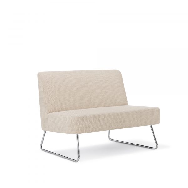Visor Public Love Seat, Sled Base
