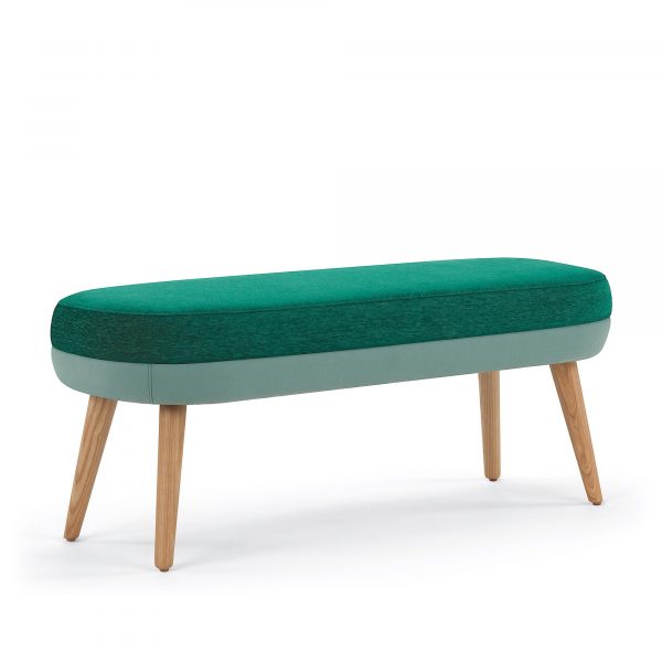 Hado 48 inch Rectangular Bench, Two-Tone Upholstery