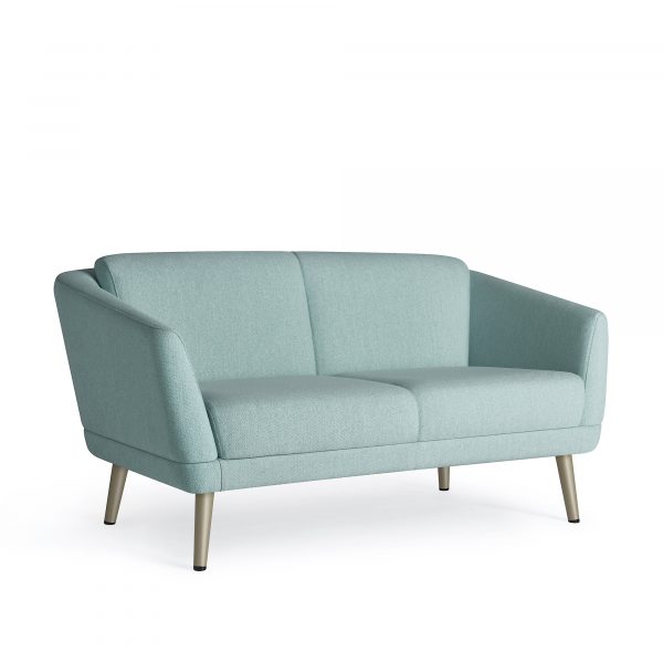 Hado Love Seat, Metal Legs