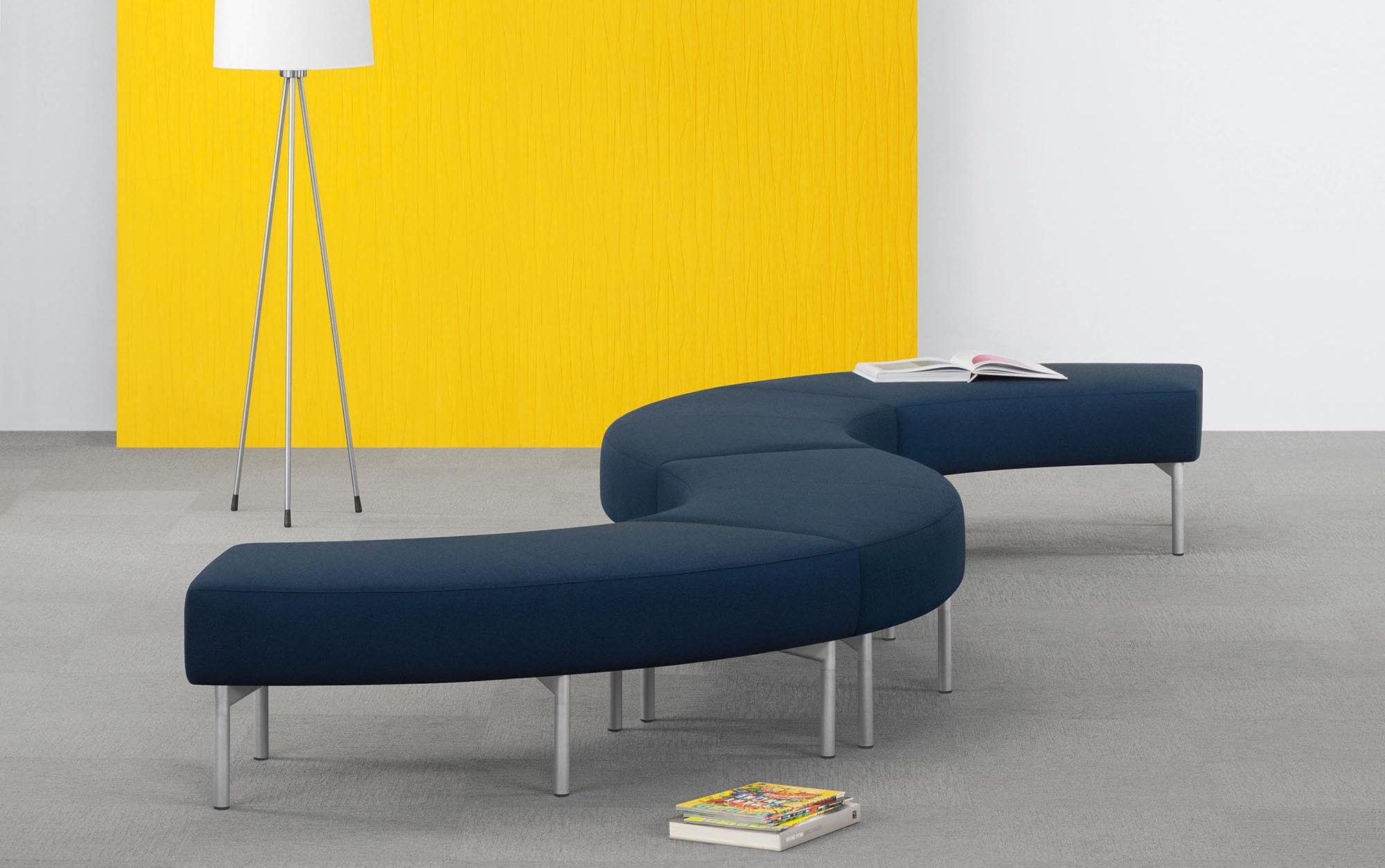 Playground Modular Bench S-Shaped Configuration