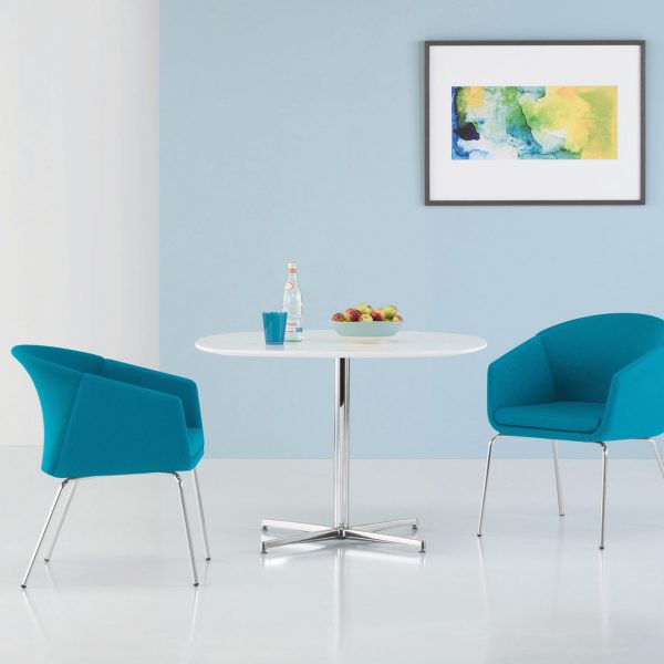 Fling Guest Chairs with Nios Round Meeting Table