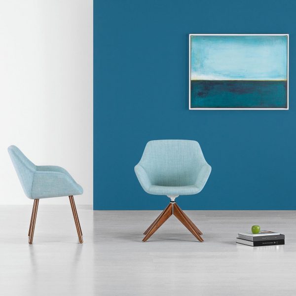 Melina Guest, Wood 4-Leg and Wood Swivel Bases