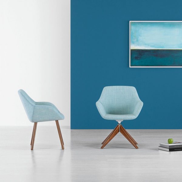 Melina Guest, Wood 4-Leg and Wood Swivel Bases