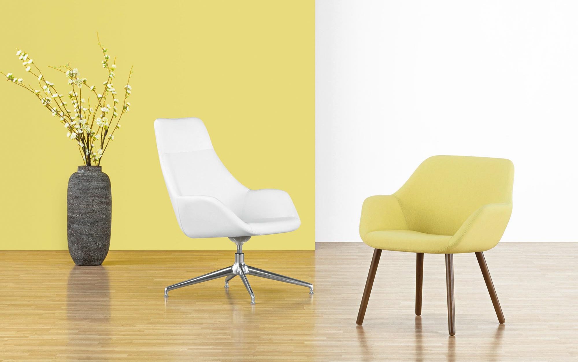 Melina Mid-Back and High Back Lounge Chairs
