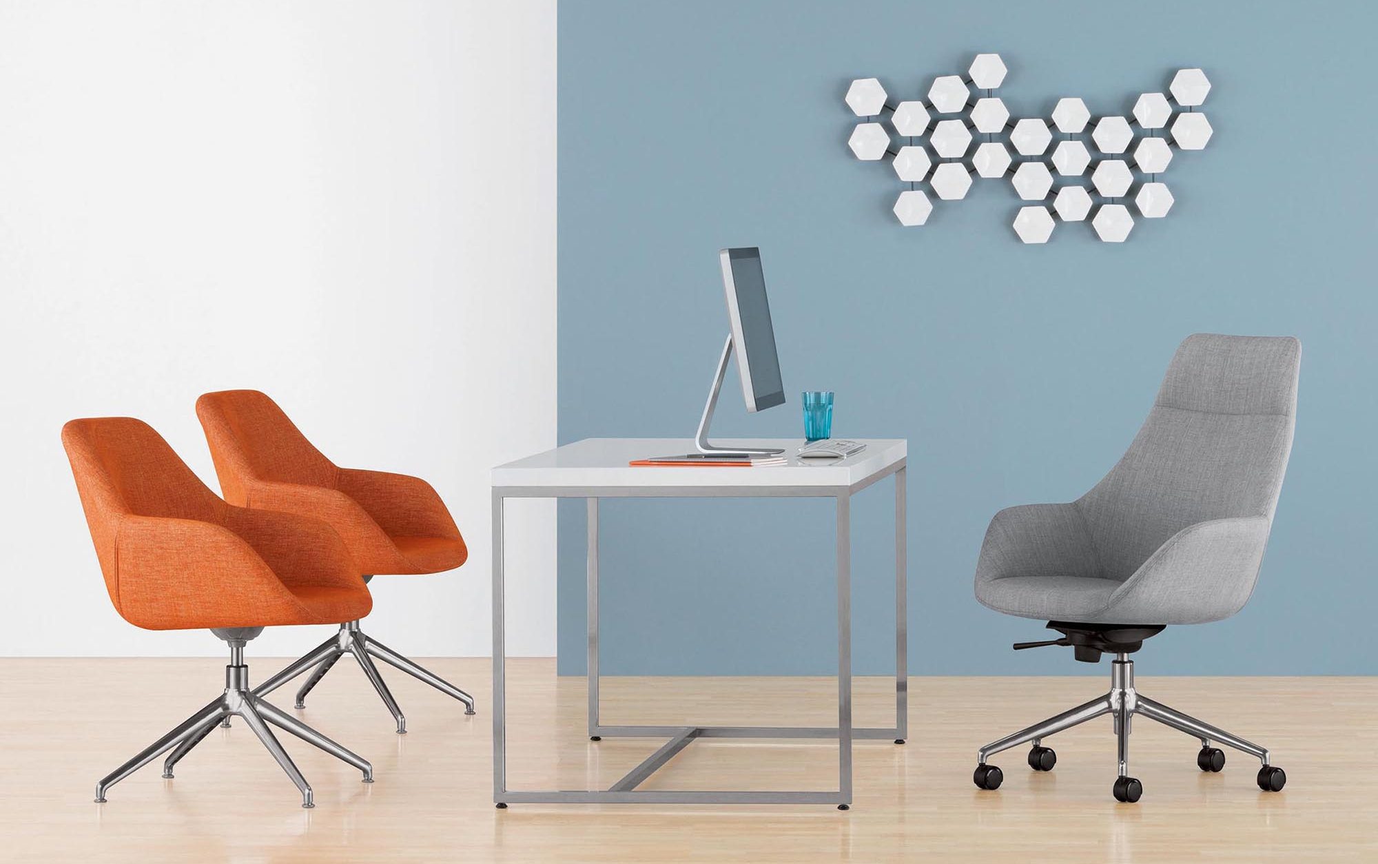 Melina High Back Executive Chair with Melina Guest Swivel-Base Models