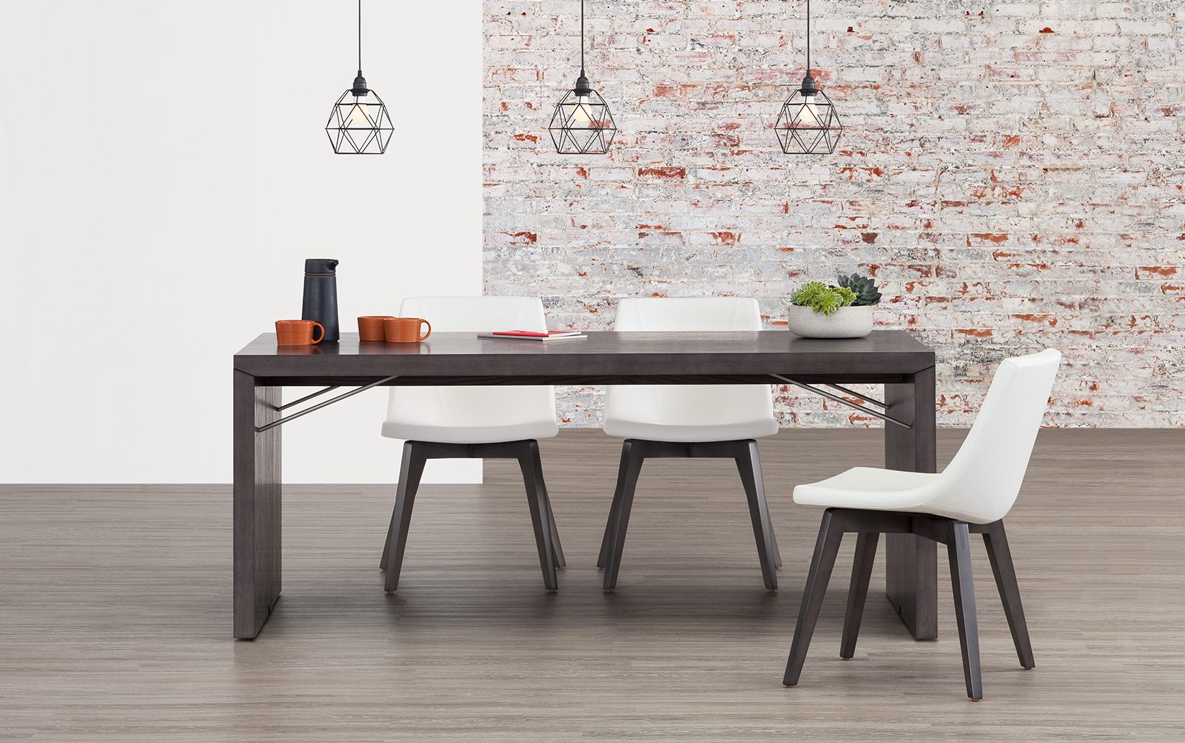 String Games Meeting Table, 29-Inch Height, with Chirp Guest Chairs