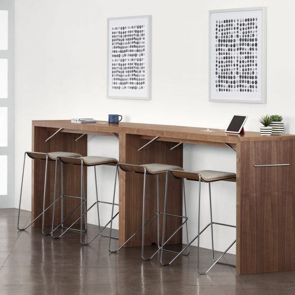 Wake Bar Height Stools with String Games Meeting Table