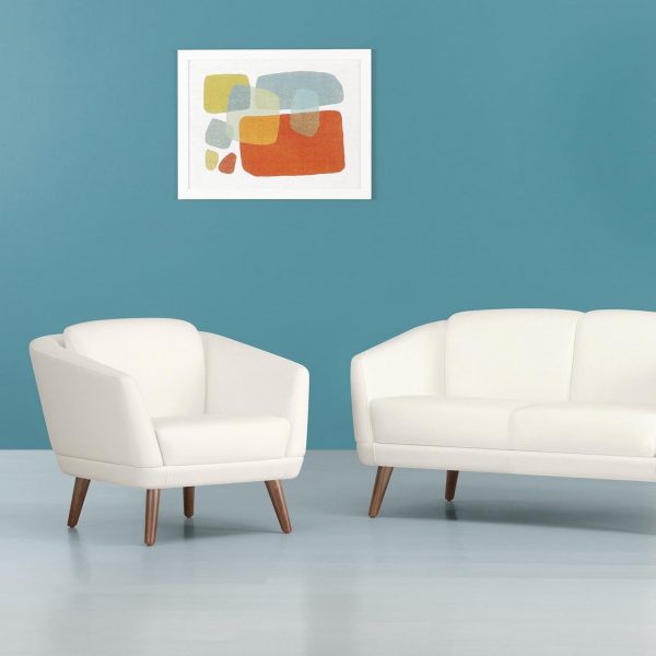 Hado Lounge and Love Seat, Wood Legs