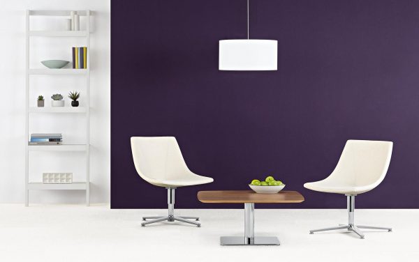 Skyline Occasional Table, Square Top, with Chirp Lounge Chairs