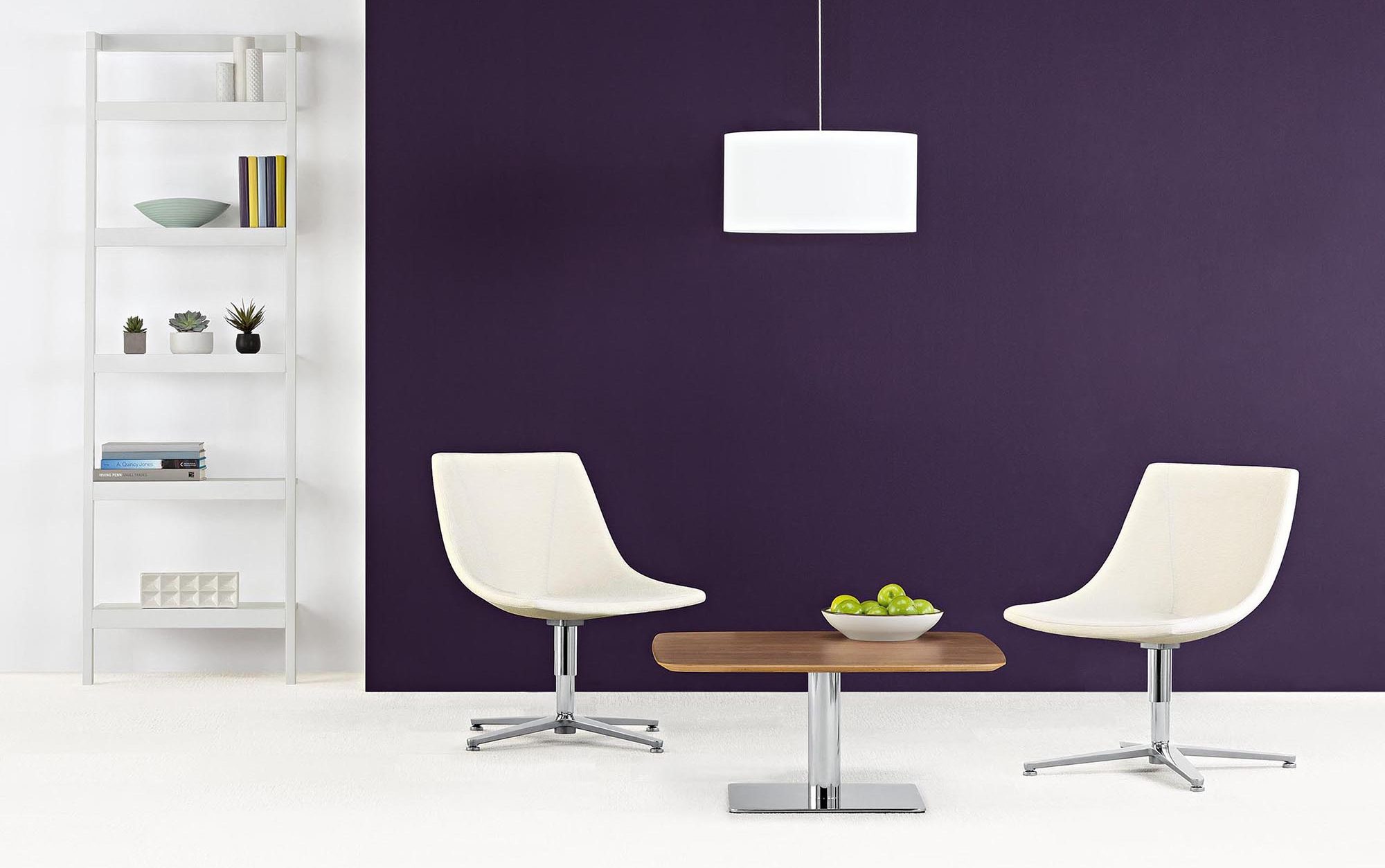 Skyline Occasional Table, Square Top, with Chirp Lounge Chairs