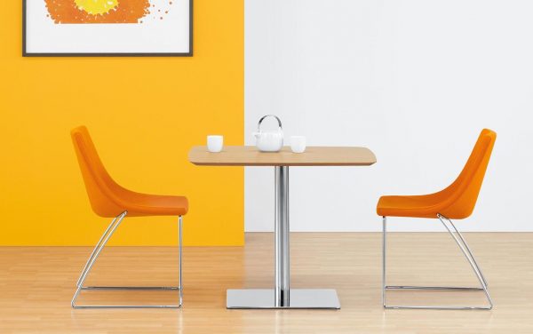 Skyline Meeting Table, Square Top, with Chirp Guest Chairs
