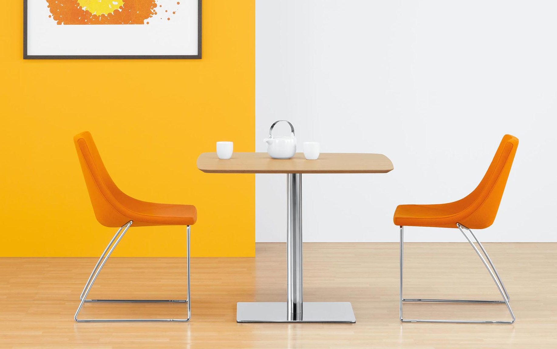 Skyline Meeting Table, Square Top, with Chirp Guest Chairs