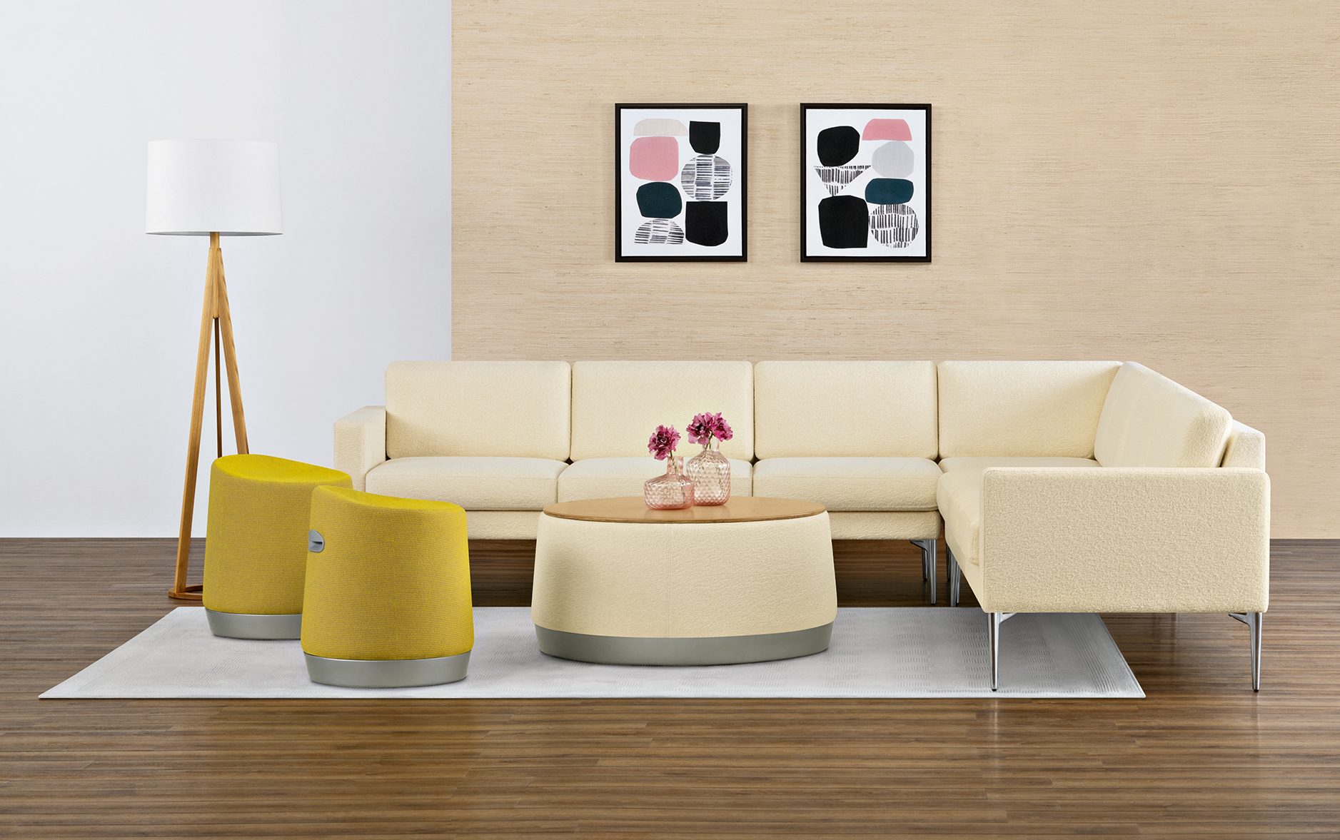 Loupe Stools with Uptown Social Modular