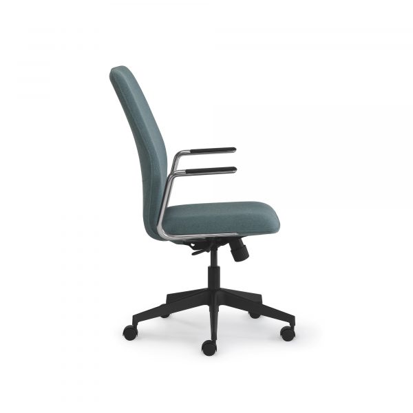 Espo Task & Executive Chair, Cantilever Arms, Blue Upholstery