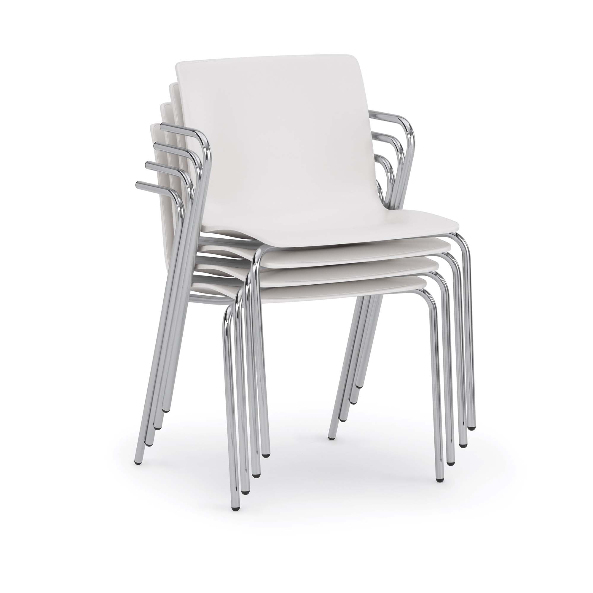 Kitsy Guest Chairs, Metal Legs, Arms, Stacked