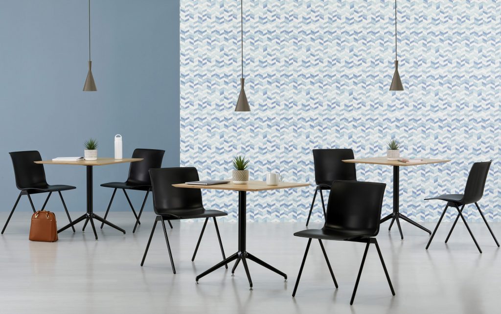 Kitsy A-Frame Guest Chairs with Melina Meeting Tables