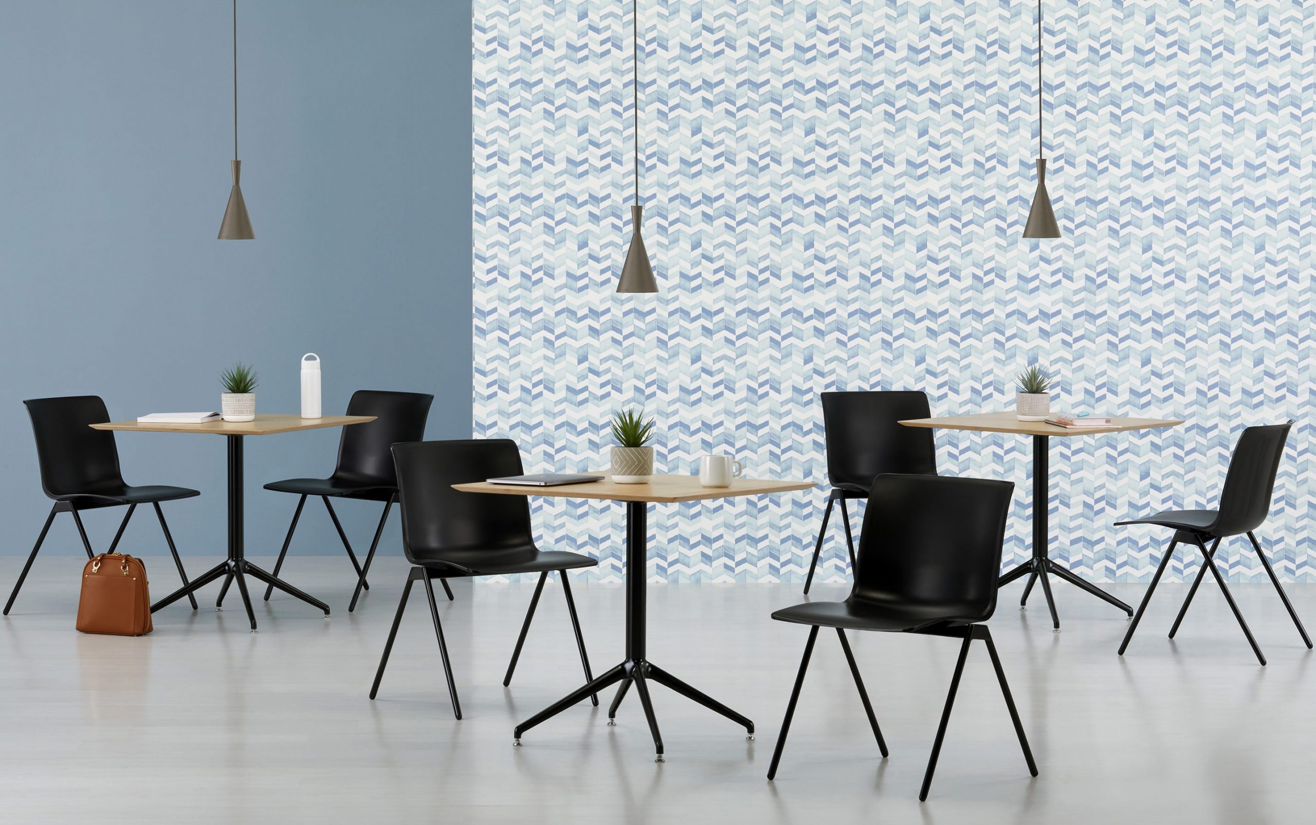 Kitsy A-Frame Guest Chairs with Melina Meeting Tables
