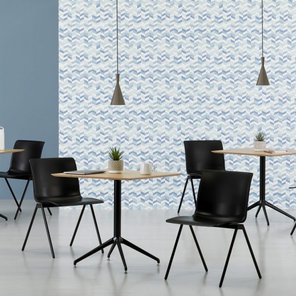 Kitsy A-Frame Guest Chairs with Melina Meeting Tables